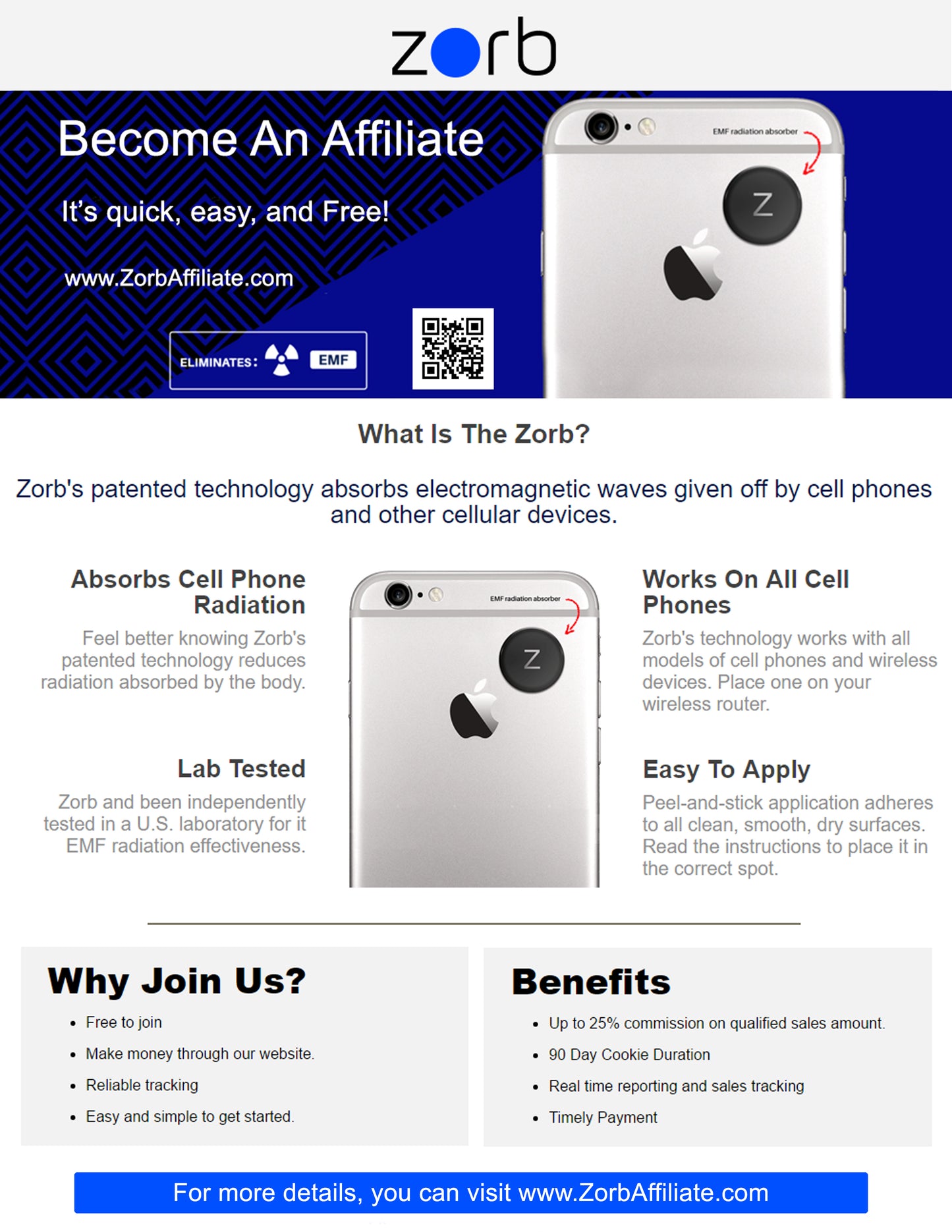 10-Pack - The Zorb - Flagship Product - EMF Protection for all Devices, Sale Price $299.95 (Retail $399)