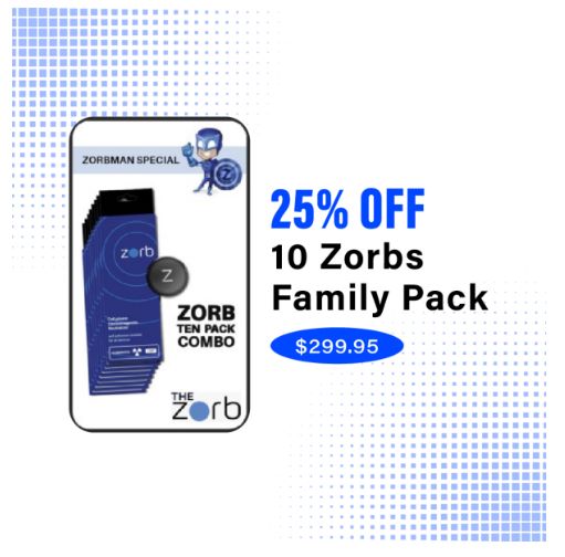 10-Pack - The Zorb - Flagship Product - EMF Protection for all Devices, Sale Price $299.95 (Retail $399)