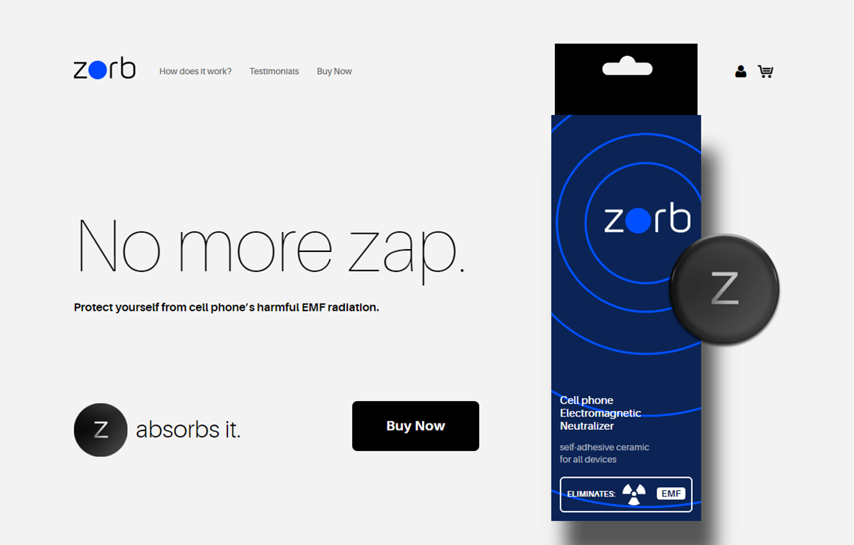 1 Piece - Zorb Cell Phone EMF Reduction Disc, Flagship Product, $39.95 each (Family-Pack reduced pricing available)
