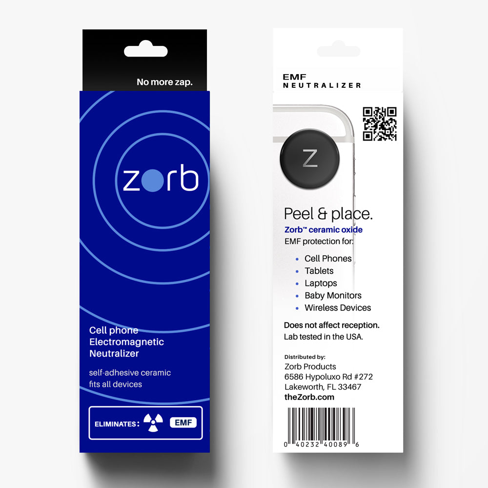1 Piece - Zorb Cell Phone EMF Reduction Disc, Flagship Product, $39.95 each (Family-Pack reduced pricing available)